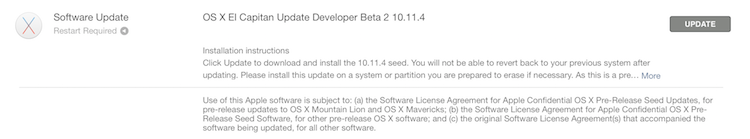 iOS 9.3, OS X 10.11.4 watchOS 2.2